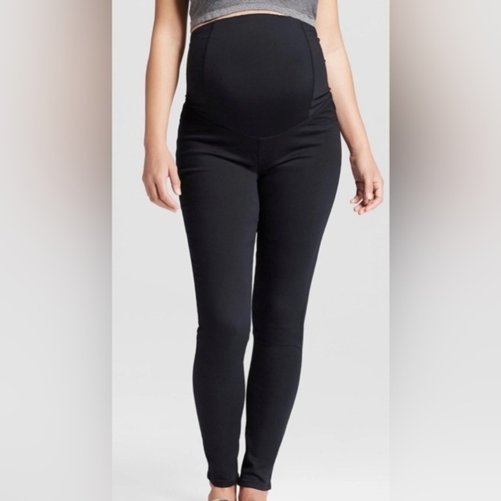 Isabel Maternity by Ingrid & Isabel Charcoal Over Belly Maternity Jeggings Sz10